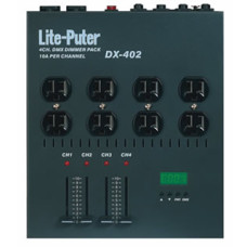 Lite-Puter DX-402A: 4 Channel DMX Dimmer Pack